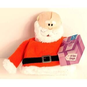 Bark Box Ol' Kris Kringle Santa Claus Plush Squeaky Crinkle Small Dog Toy NWT